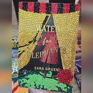 'Water for Elephants' Book Cover Art /Bedazzled / Jeweled / Beaded